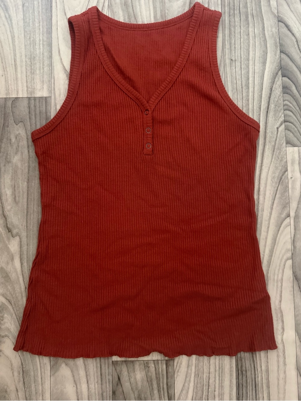 Ribbed V-Neck Snap Front Layering Tank Top